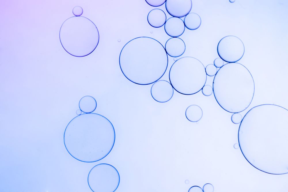 Abstract Macro Photography gradient of oil and water, Science abstract tech background