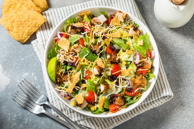 Homemade Healthy Chicken Taco Salad