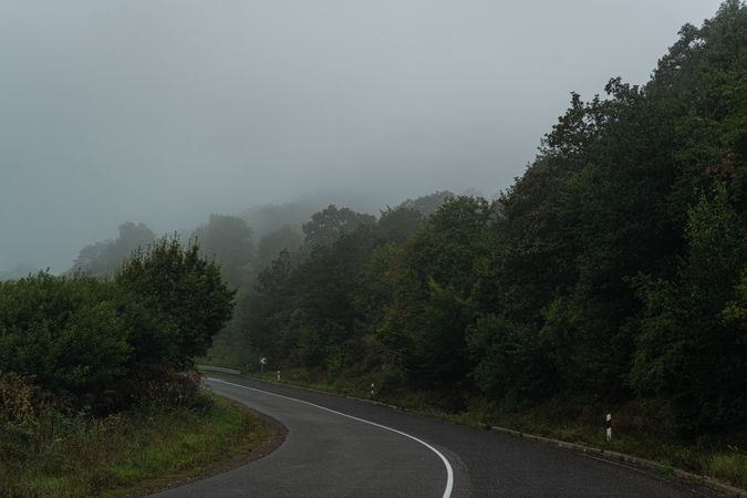 Rural road in the countryside of Georgia