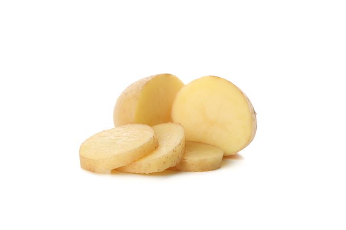 Potato cut into slices