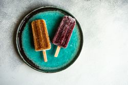 Two fruity ice cream pops