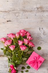 Bouquet of pink roses