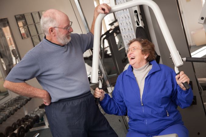 Older Adult Couple in the Gym