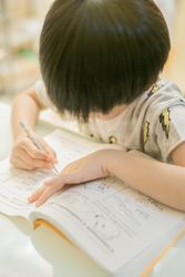 Boy doing his homework