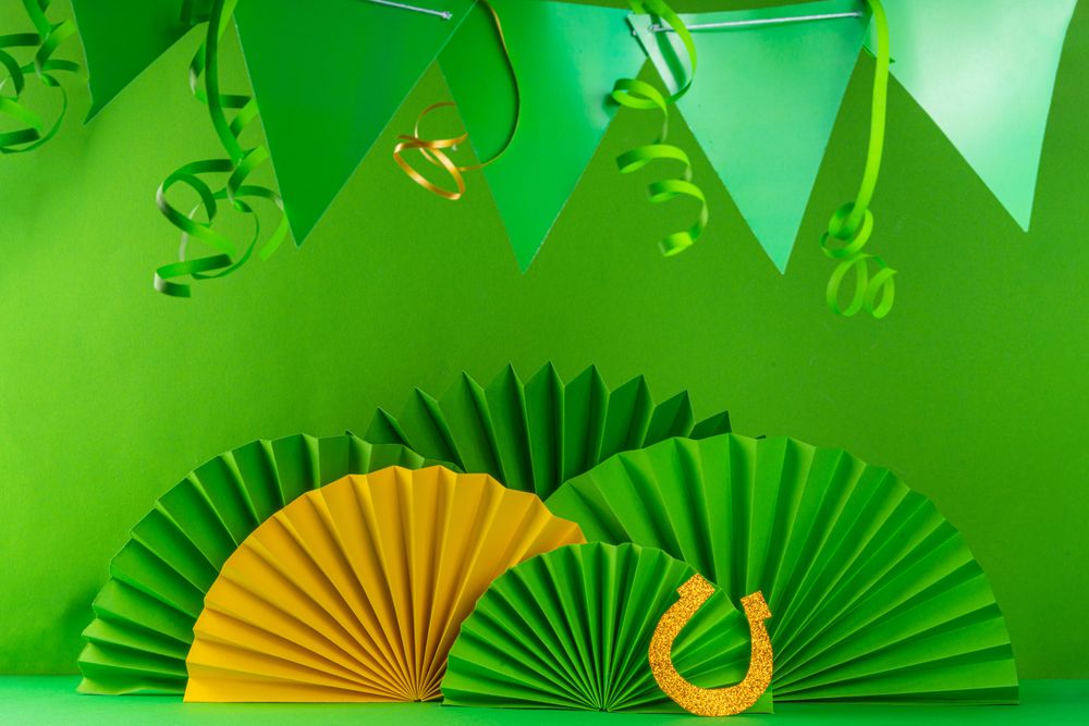 St Patrick flatlay background