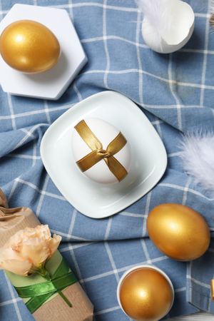 Pension rewards, returns and investment funding concepts, golden eggs