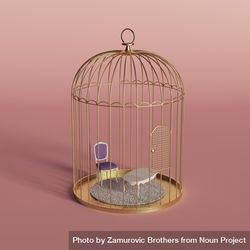 Golden bird cage and home furniture 5wwl15