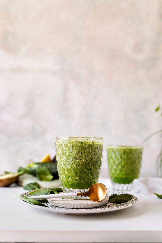Healthy green smoothie. Super food