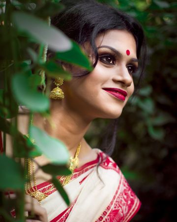 Woman wearing Bindi