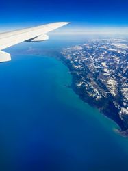 Aerial view from porthole