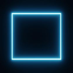 Blue light making square shape