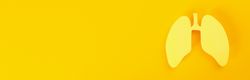 Yellow banner with lungs, and copy space