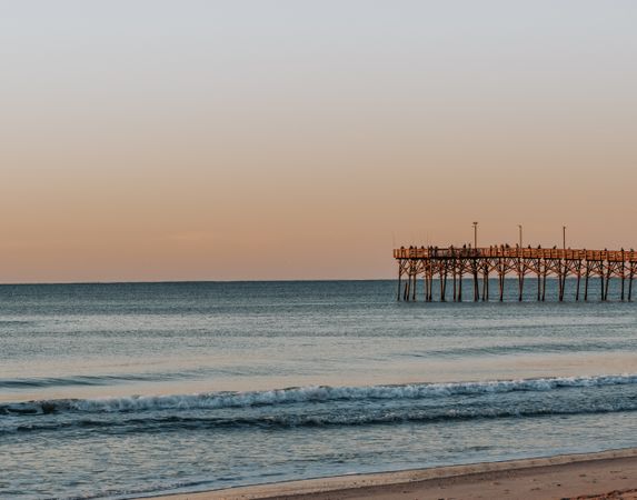 Dawn over the pier on the East Coast