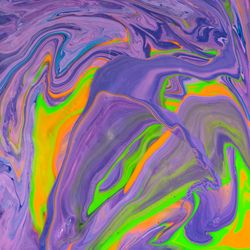 Purple, green and orange marble texture