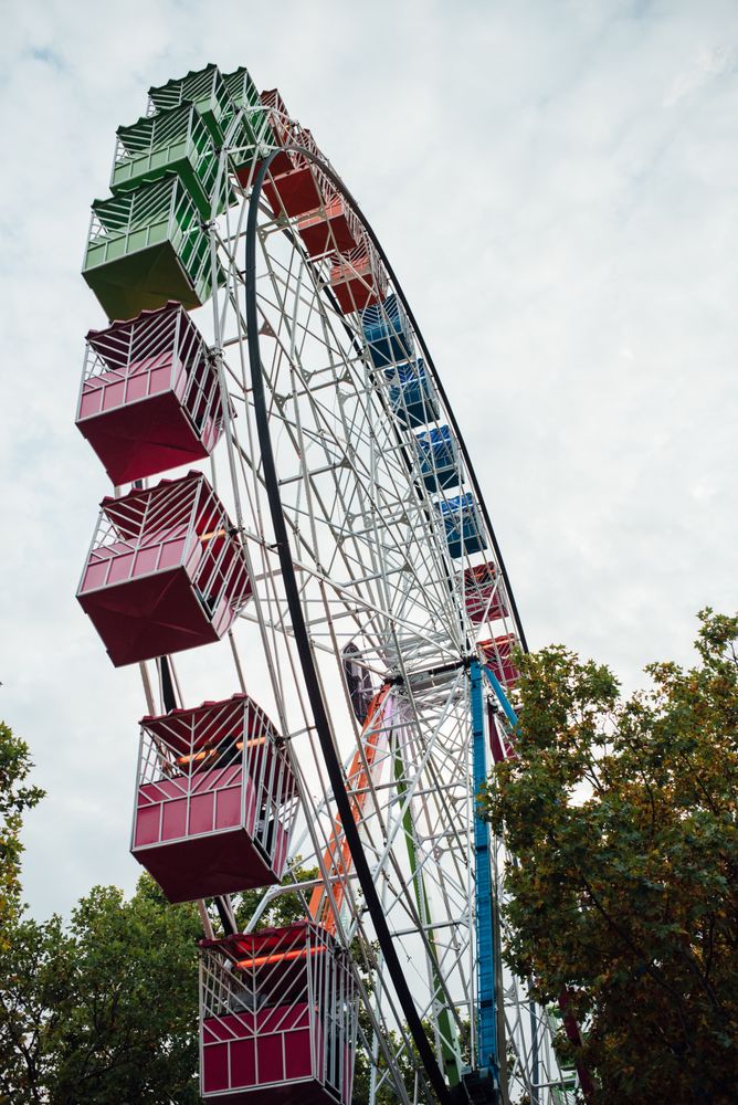Ferris wheel in amusement park