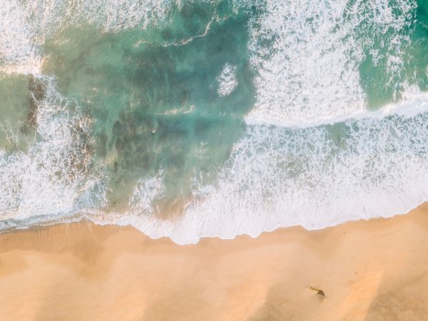 Sea waving near shore