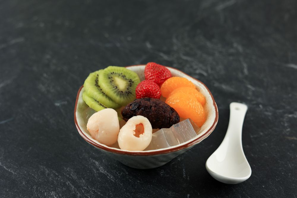 Japanese Sweet Dessert Shiratama Anmitsu
