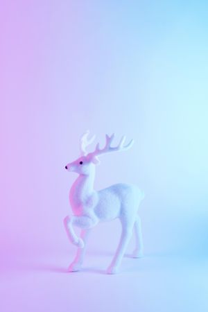 Reindeer in vivid gradient neon colors