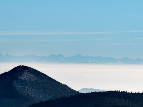 Vosges mountains and the Alps in the distance. France