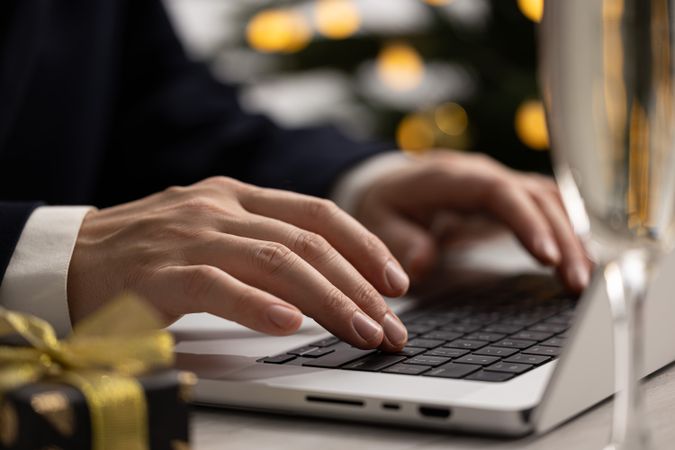 Business Desk With Gift Holiday