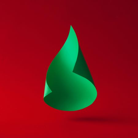Green paper Christmas tree