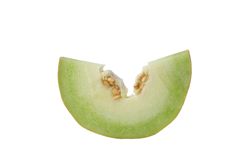 A slice of fresh melon, isolated on plain background