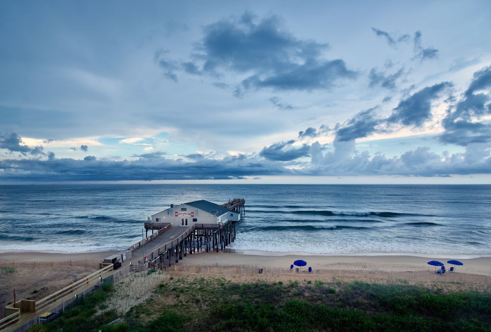 Kitty Pier along the Atlantic Ocean in Kitty Hawk, North Carolina