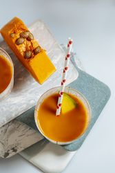 Delicious mango smoothie in a glass