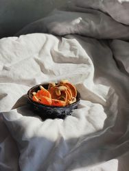 Sunlight falling on fresh breakfast bowl