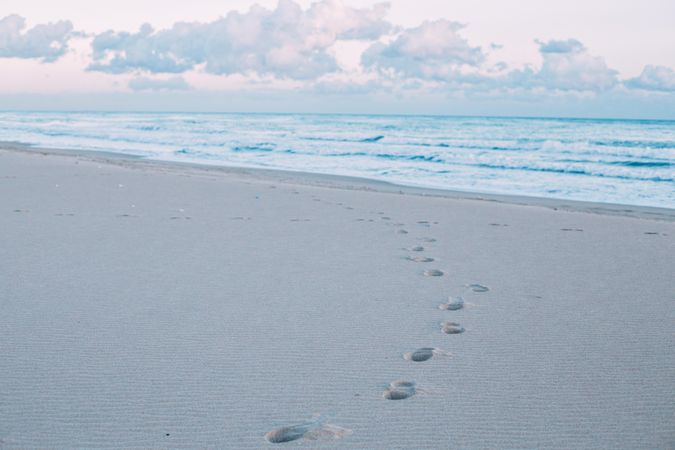 Beachy footprints, landscape