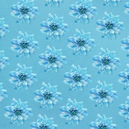 Pattern of blue flowers