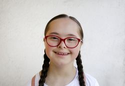 Close up of cute child looking at camera