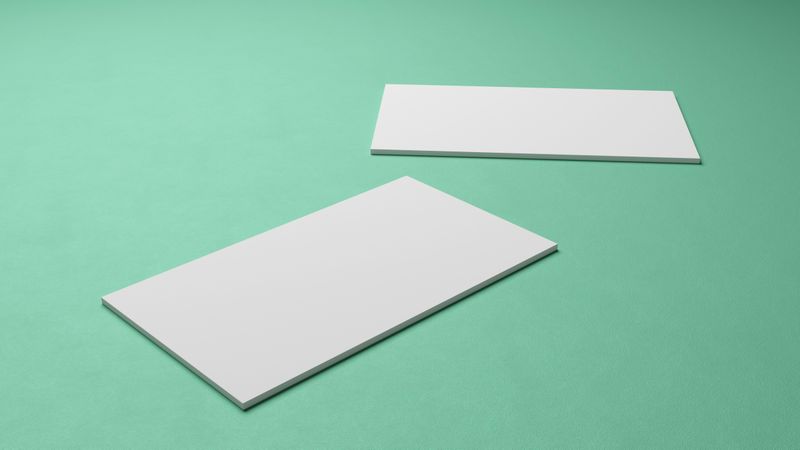 3.5 x 2 inch paper size on mint green background, copy space