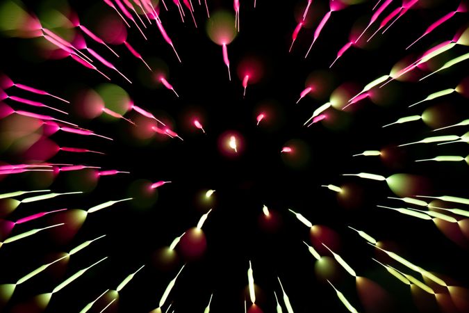 Bright fireworks on night sky