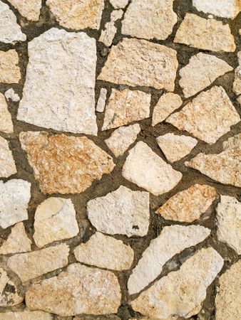 Natural limestone wall.