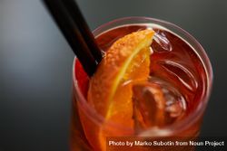 Close up of cocktail with orange slice 4Nopmb