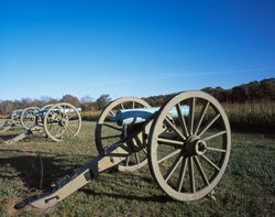 Union Battery Before the 'Peach Orchard' at Shiloh National Military Park, Shiloh, Tennessee