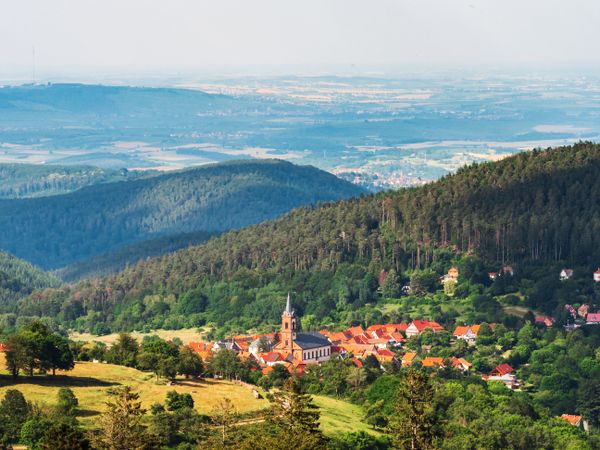 Panoramic Landscape of Alsace. The Vosges mountains