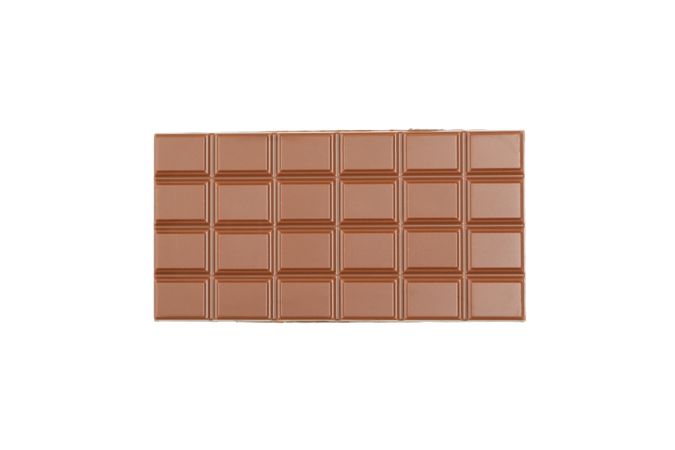 Tasty chocolate bar isolated on plain background