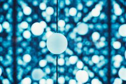 Garlands with blue lights