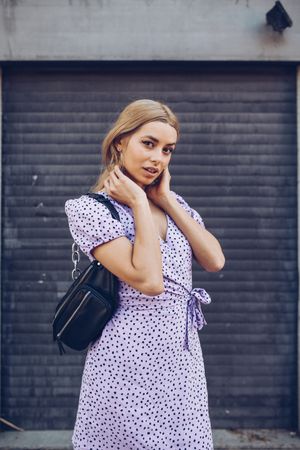 Young woman standing outdoors