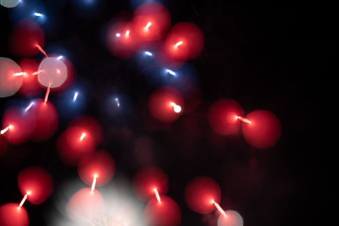 Bright fireworks on night sky