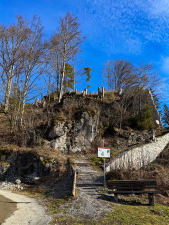 Vanal Ruins of Rougemont with blue sky, VD