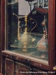 Ornate tea pot in shop window 5rXw1b