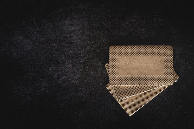 Natural leather labels for price or advertising