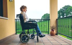Older woman in a wheelchair