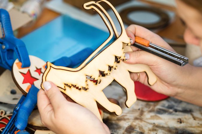 Woodworking workshop eco-friendly Christmas toys