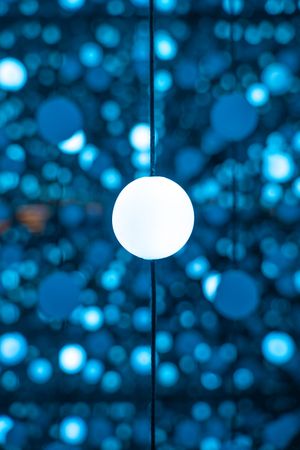 Garlands with blue lights