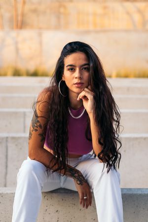 Portrait of a young latina woman