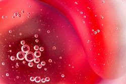 Abstract pink and red water bubbles